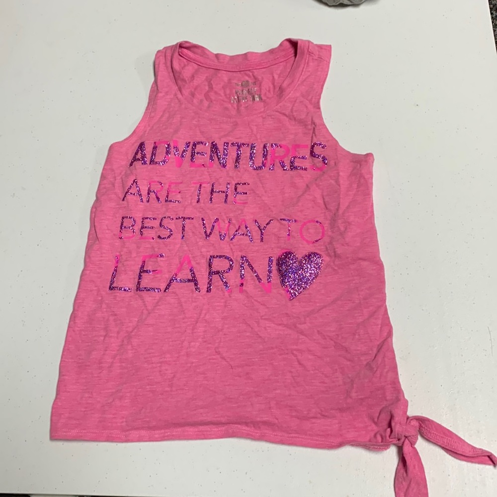Pink cotton athletic tank top